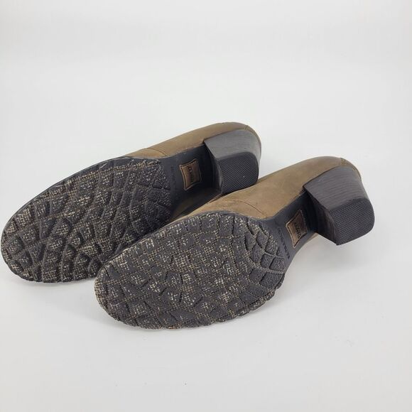Born mules clogs brown tan leather heel 9 womens shoetie - Picture 8 of 11